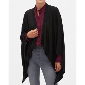 Banana Republic Black LuxeSpun Wrap Scarf Cape